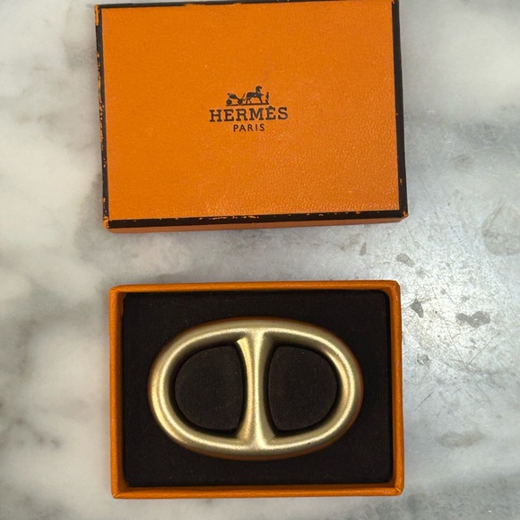 Hermes Chaine d'ancre 90 scarf ring - Picture 1 of 5
